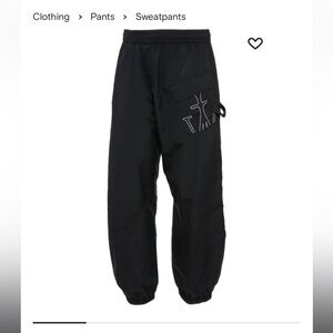 JW Anderson anchor embroidered twisted track pants